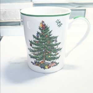 Spode Festive Mug with Green and Red Accents